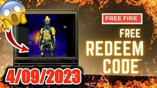 FREE FIRE REDEEM CODE TODAY 4 SEPTEMBER REDEEM CODE FREE FIRE | FF REDEEM CODE TODAY 4 SEPTEMBER