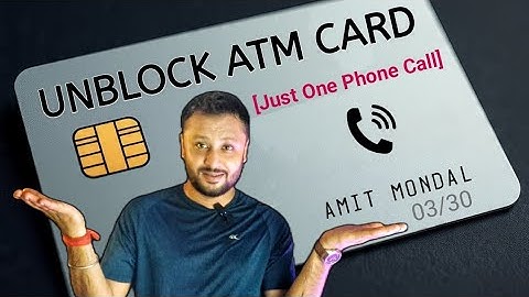 How to unblock ATM card || Unblock debit card