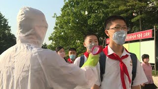 North Korean school carries out safety measures despite ‘no Covid’ in country | AFP