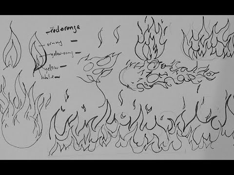 Video: How To Draw A Flame With A Pencil