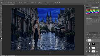 Day to Night Photo Edit – Curves & Painted Street Lights | PhotoVim screenshot 3