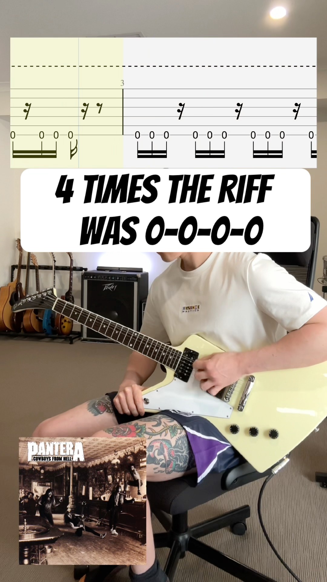 ミュージック Effectric Guitar scape ZERO band style 4 Times The Riff Was 0-0-0-0 (Guitar Cover with TABS) - YouTube