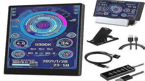 3.5 Inch IPS TYPE-C Secondary Screen 328*480 Computer Monitor CPU GPU RAM HDD USB Display