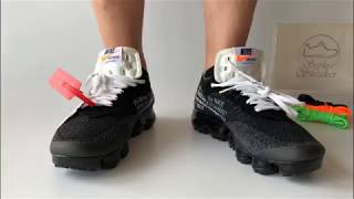 UA Off White Air Vapormax Black On Foot Review