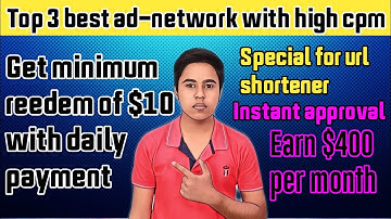Best 3 Google AdSense Alternative || 3 Adnetwork for Url Shortener || 2020