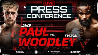 Jake Paul vs Tyron Woodley OFFICIAL PRESS CONFERENCE & FACE-OFF