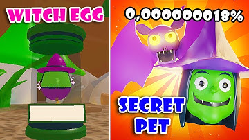 New Halloween WITCH Egg + New Best SECRET (0,0000000018%) in Mining Clicker Simulator! [Roblox]