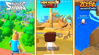 SAUSAGE MAN VS MINI WORLD ROYALE VS ZOOBA Quick Comparison | screenshot 2