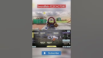 2 Shot Swordfish-(1C2C4C708C) Gunsmith | Best Swordfish Gunsmith #codm #shorts #swordfish