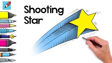 How to draw Shooting Stars Real Easy  - Easy Step by Step - Spoken Instructions