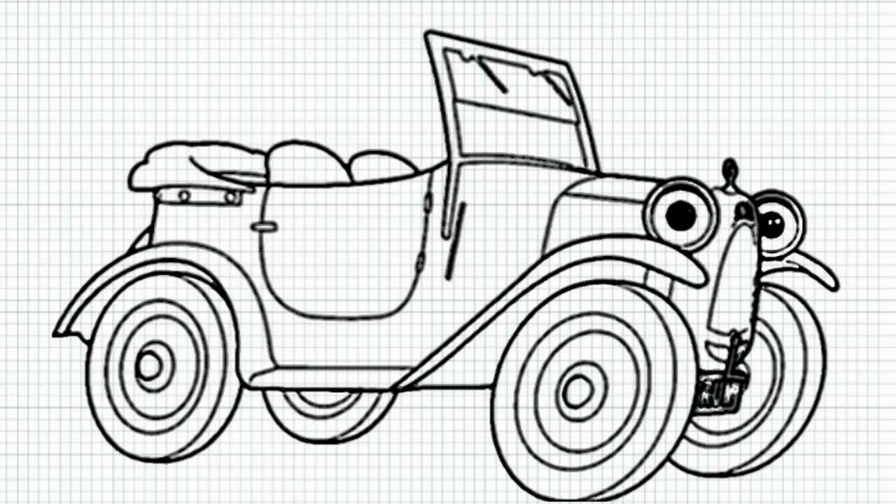 Brum - How to Draw Brum the car from Brum cartoon Series - Video - Easy