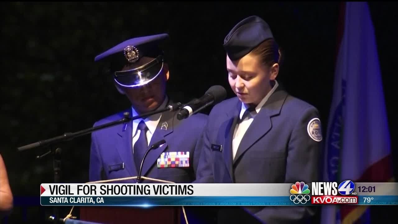 Thousands attend vigil for California school shooting victims