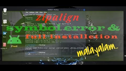 zipalign installation & symbol error correction Malayalam
