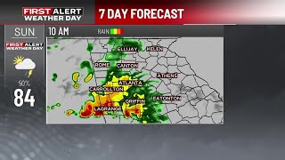 First Alert Forecast: Another round of showers and storms Sunday