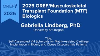 2025 Orefmusculoskeletal Transplant Foundation Mtf Biologics Research Grant Recipient