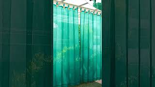 how green net  sun shade balcony curtains for protection of plants