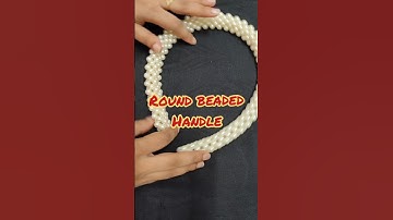 pearl round beaded handle🥰|#shorts #pearl #beadedhandle #beadedbag #bag #purse #uphaarjewellery