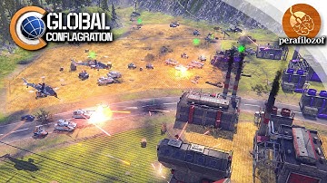 Modern RTS combat like in C&C Generals | Global Conflagration gameplay with the Vanguard faction