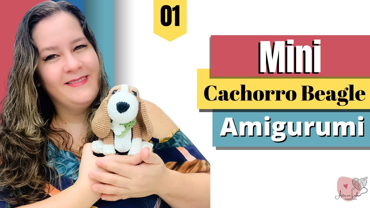 Amigurumi - Mini Cachorro Beagle - Amigurumi dog - 1/2