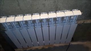 Установка электрического тена в алюминиевый радиатор // как установить электрический тен в радиатор.
