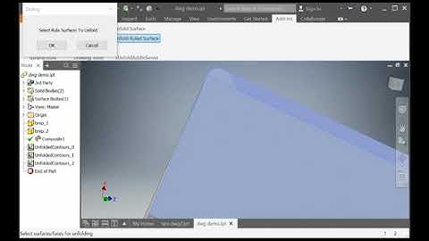 Unfold Surfaces Inside AutoDesk Inventor