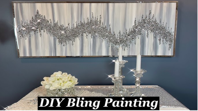 DIY Glam - Bling Wall Art Canvas, Z Gallerie Inspired Painting