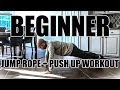 Jump rope and pushup workout for beginners follow along and get fit