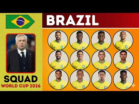 Video Brazil Possible Squad For FIFA World Cup 2026 | Brazils Squad for FIFA World Cup 2026