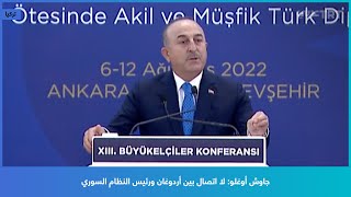 جاوش أوغلو: لا اتصال بين أردوغان ورئيس النظام السوري