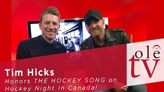 Tim Hicks Honors THE HOCKEY SONG on Hockey Night In Canada!