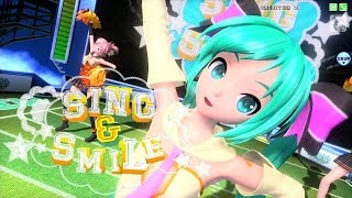 Video thumbnail of "[60fps Full-cast] SING & SMILE - Project DIVA Arcade future tone English lyrics Romaji subtitles"