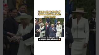 Did Trump Just Break Protocol? 😱 Cutting in Front of Queen Camilla!#royalnews #royalnews  #camilla
