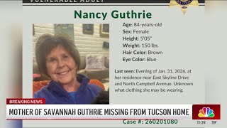 Savannah Guthrie s mom missing in Tucson Arizona