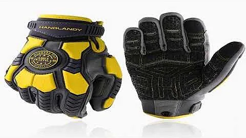 HANDLANDY Heavy Duty Work Gloves for Men, Cut 6 Safety Impact Protection Working Gloves To