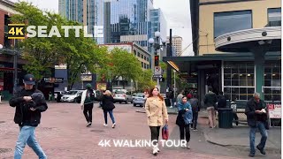 [4k] SEATTLE Walk : What Seattle is like now 2024  From Pike Place to Pioneer Square