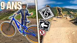 A 9 ans il fait la Double Noire du Bikepark !