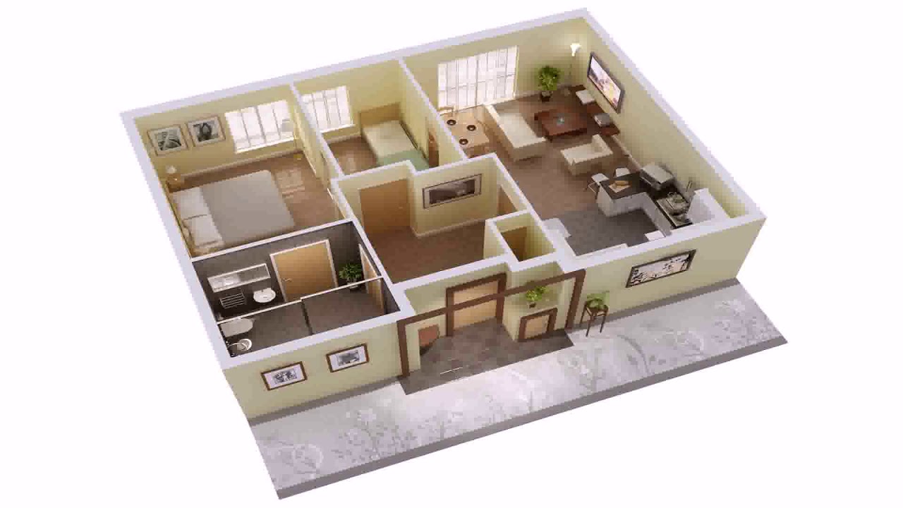 3 Bedroom House  Plans  Single Floor 3d  Gif Maker  DaddyGif 