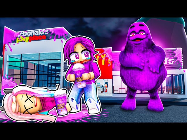 BEBI O GRIMACE SHAKE E ISSO ACONTECEU (Grimace Roblox) 