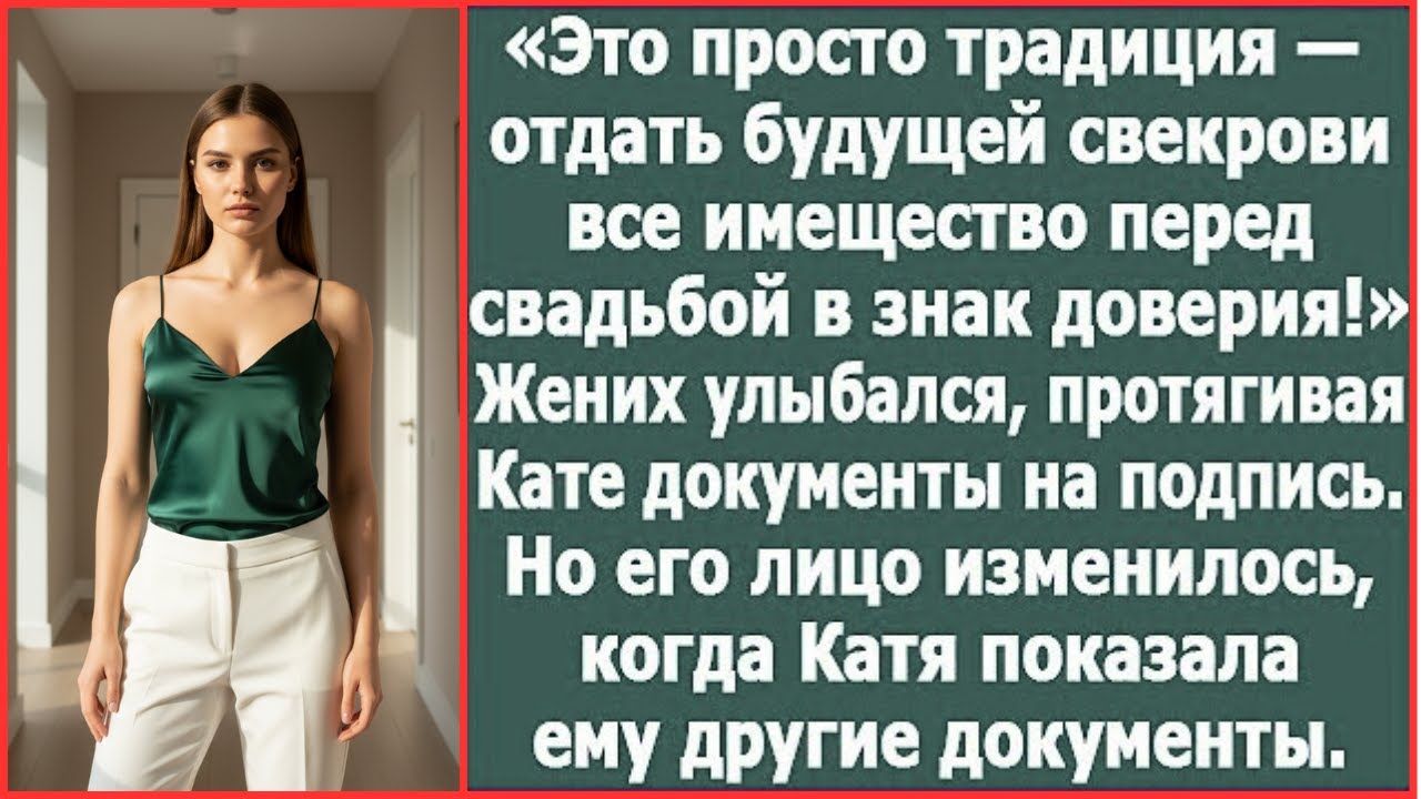 Это просто традиция — отдать будущей свекрови перед свадьбой всё имущество в знак доверия  Рассказ