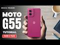 Como ativar ou desativar o espelhamento de selfie na câmera no Motorola Moto G55