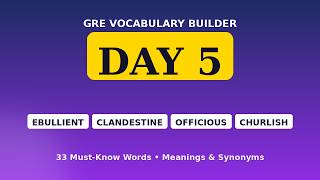 Sports Performance Day-5: GRE Vocabulary Flashcard