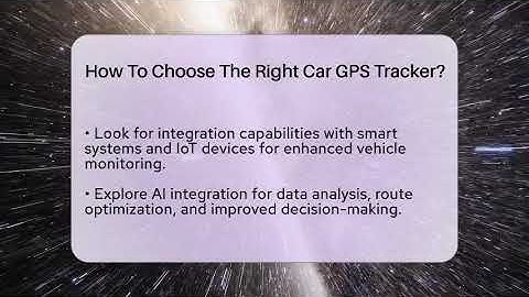 How To Choose The Right Car GPS Tracker? - Talking Tech Trends