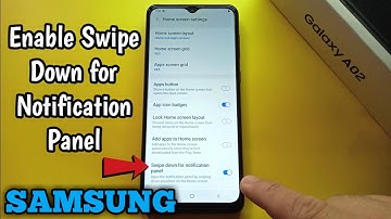 How to Enable Swipe Down for Notification Panel on Samsung Galaxy A02 | Home Screen Settings
