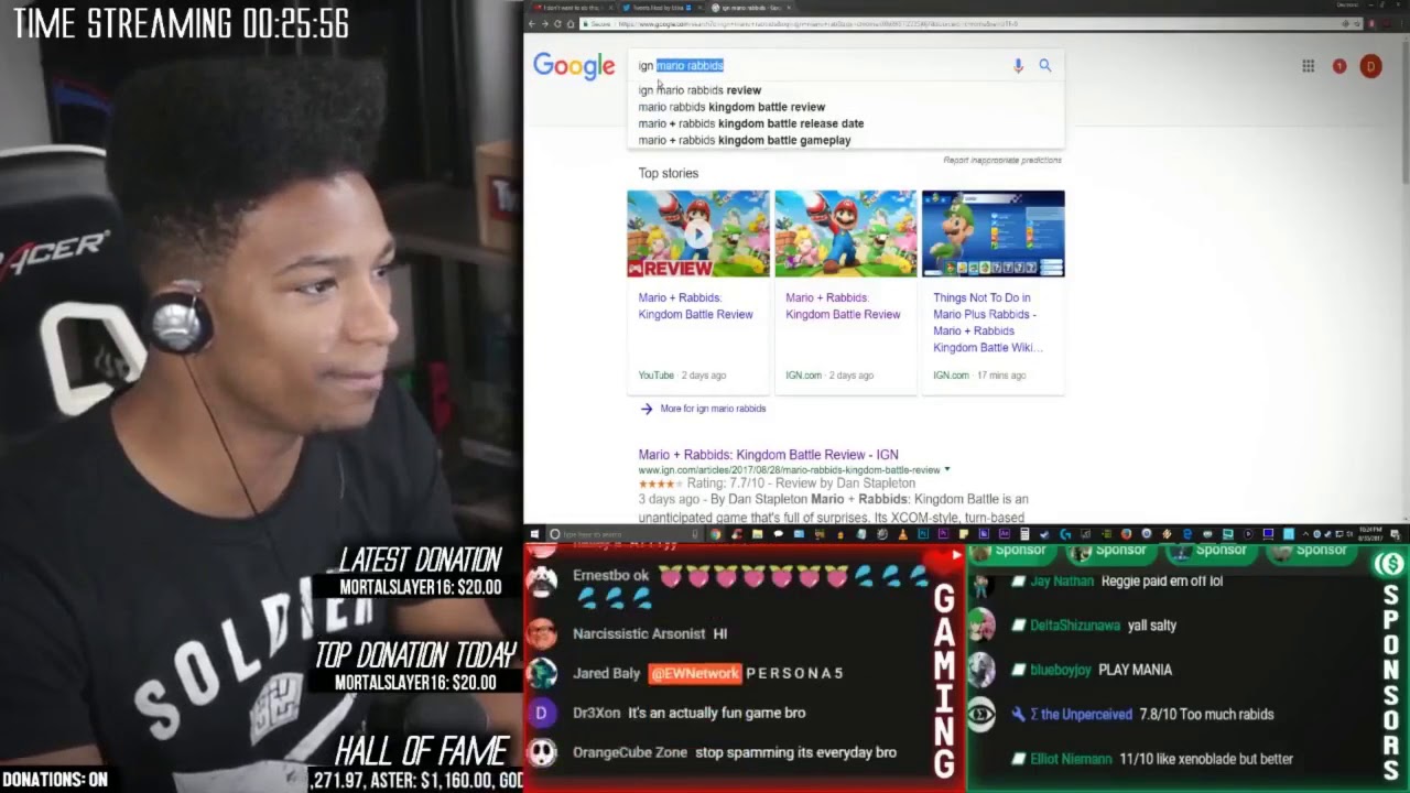 Etika Looks At Mario + Rabbids Kingdom Battle Review Scores Etika Stream Highlight