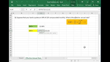 How to Calculate Effective Annual Rate (EAR) Using MS Excel