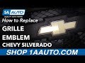 How to Replace Grille Emblem 2007-13 Chevy Silverado