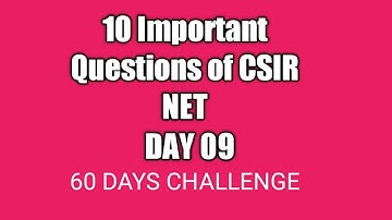 10 Important Questions of CSIR NET /GATE / IIT JAM / NBHM / TIFR /
