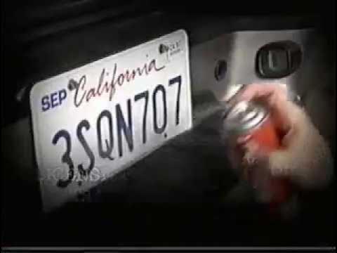 License Plate Spray
