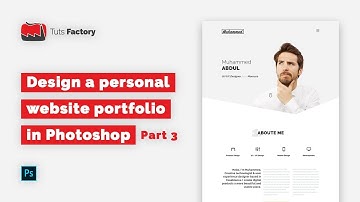 Design a personal website portfolio in Photoshop (Part #3) [Speed Art]