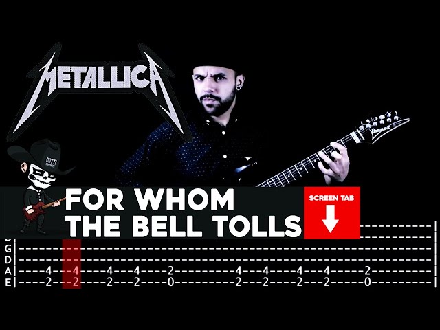 【METALLICA】[ For Whom The Bell Tolls ] cover by Masuka | LESSON | GUITAR TAB class=